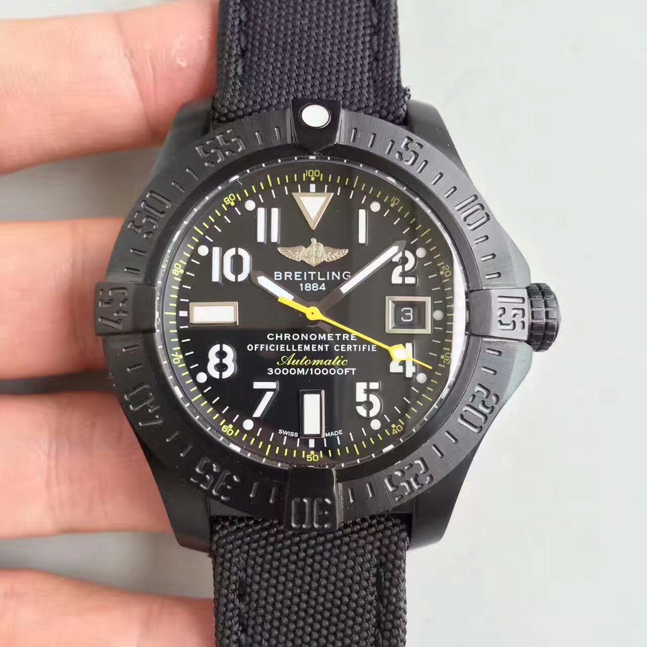 【BL一比一超A精仿手表】百年灵黄针限量版breitling avenger seawoif II 香港限量版