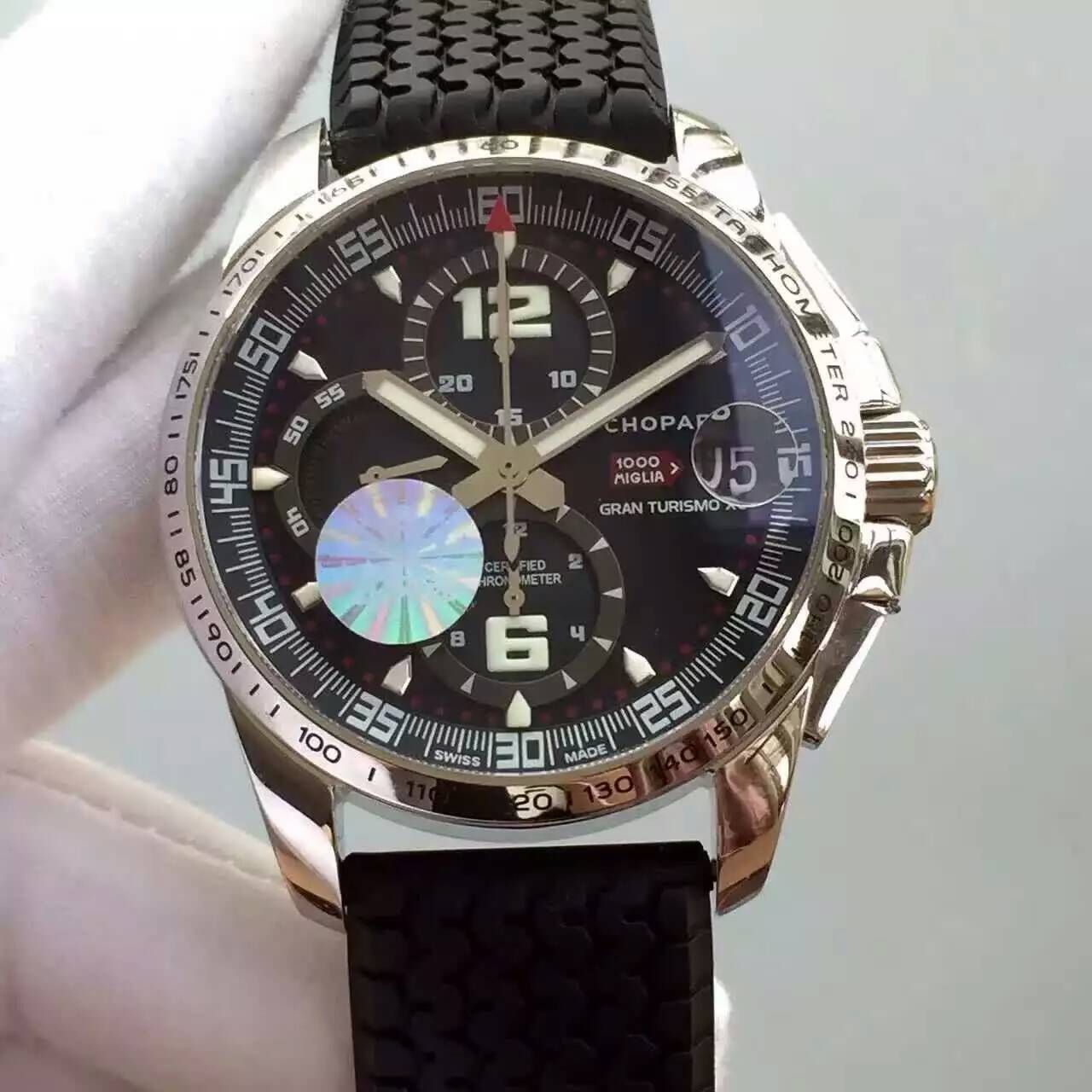【HBBV6厂一比一超A高仿手表】萧邦经典赛车系列168459-3005腕表