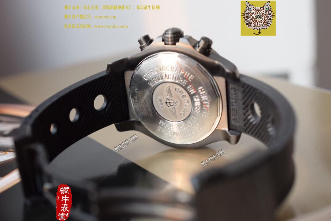 【实物图鉴赏】NOOB厂1:1复刻手表之百年灵复仇者系列黑钢表壳黑色表盘橡胶表带腕表 
