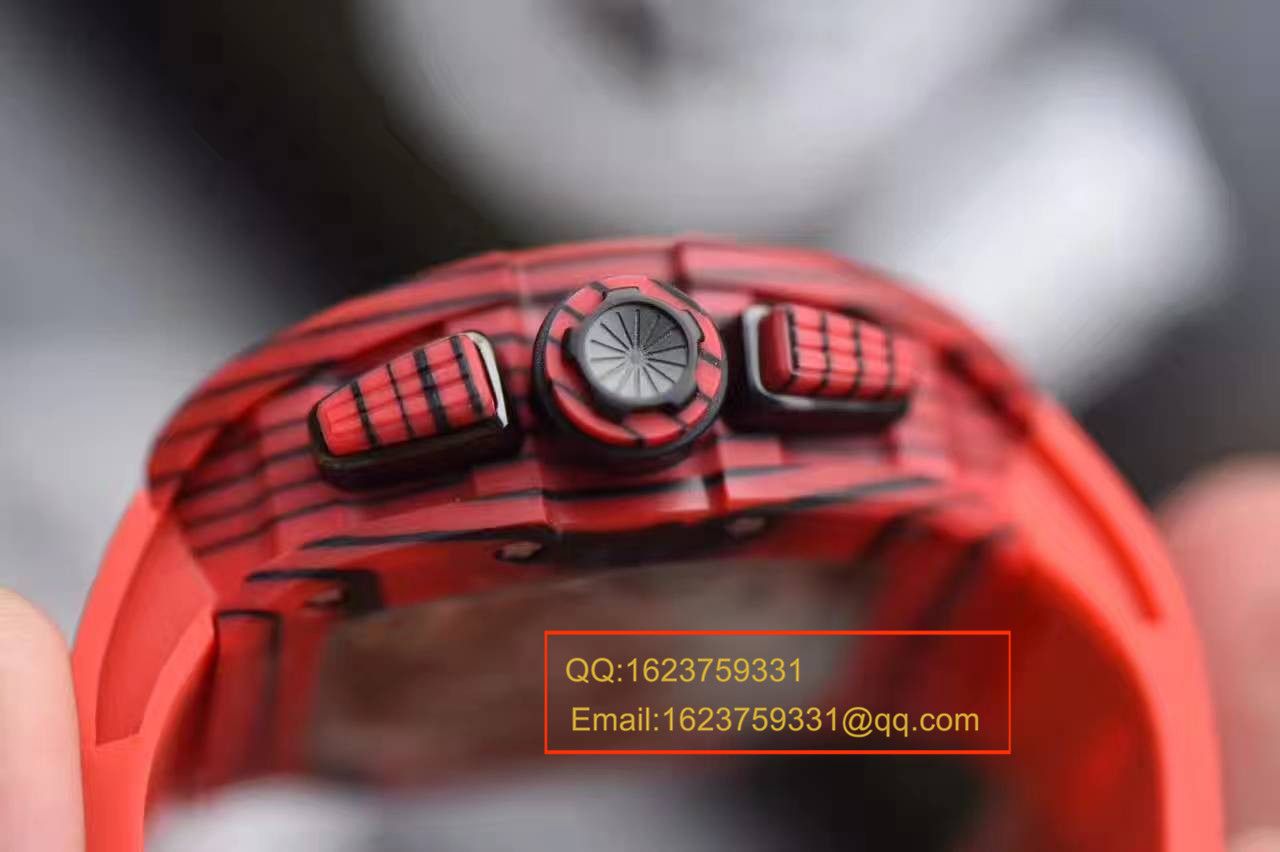 【独家视频测评RM一比一超A高仿手表】理查德.米勒男士系列RM 011 RED QTPT红碳纤维腕表 / RMBH11-03B