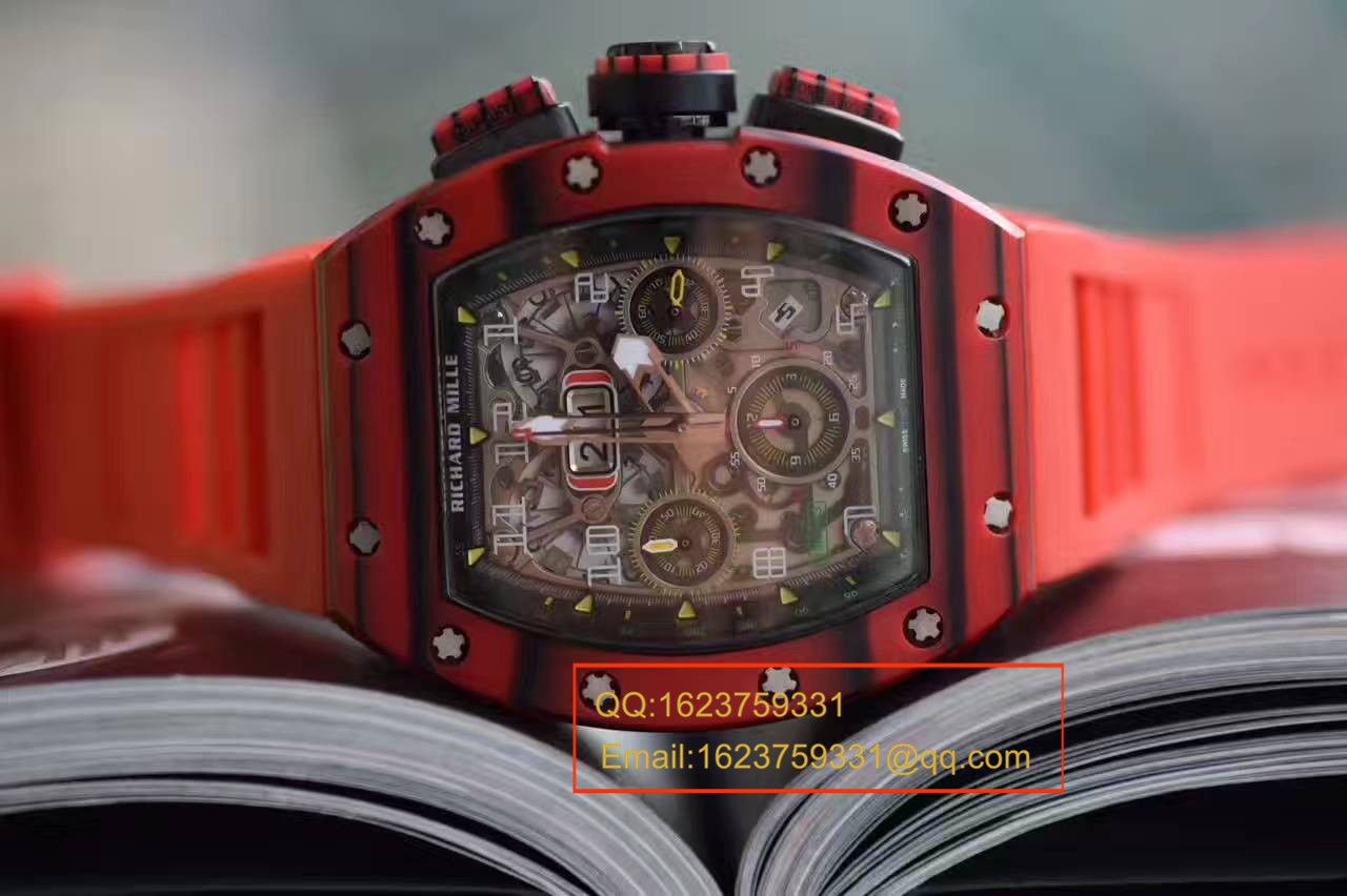 【独家视频测评RM一比一超A高仿手表】理查德.米勒男士系列RM 011 RED QTPT红碳纤维腕表 / RMBH11-03B