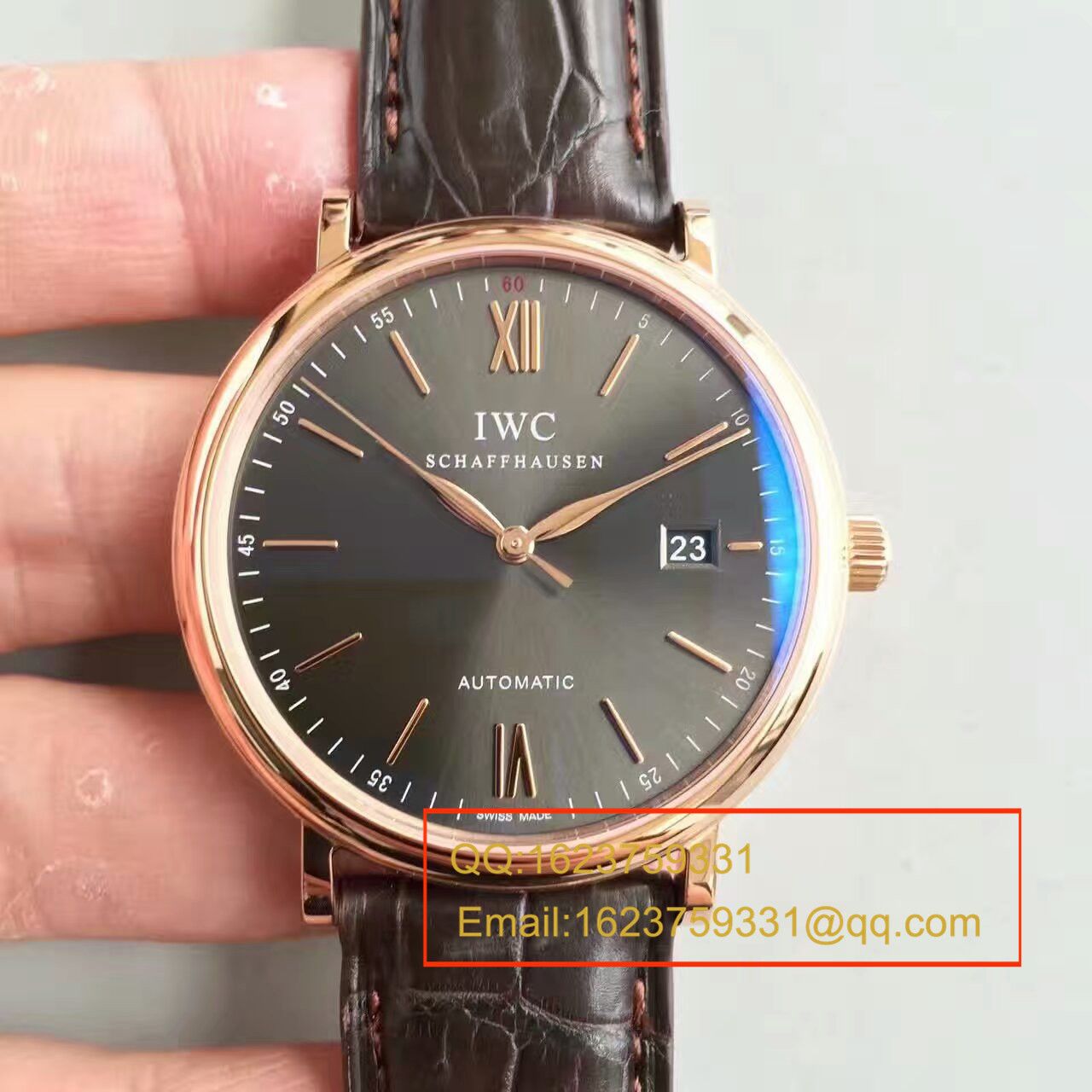 【独家视频测评MK厂1:1高仿手表】万国 IWC 柏涛菲诺系列 大三针 IW356512 男士手表 / WGAH117