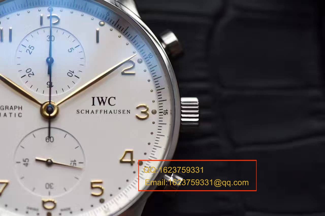 【独家视频测评YL厂V7版本1:1顶级复刻手表】万国葡萄牙系列葡萄牙计时IW371445黄定钉刻度腕表 