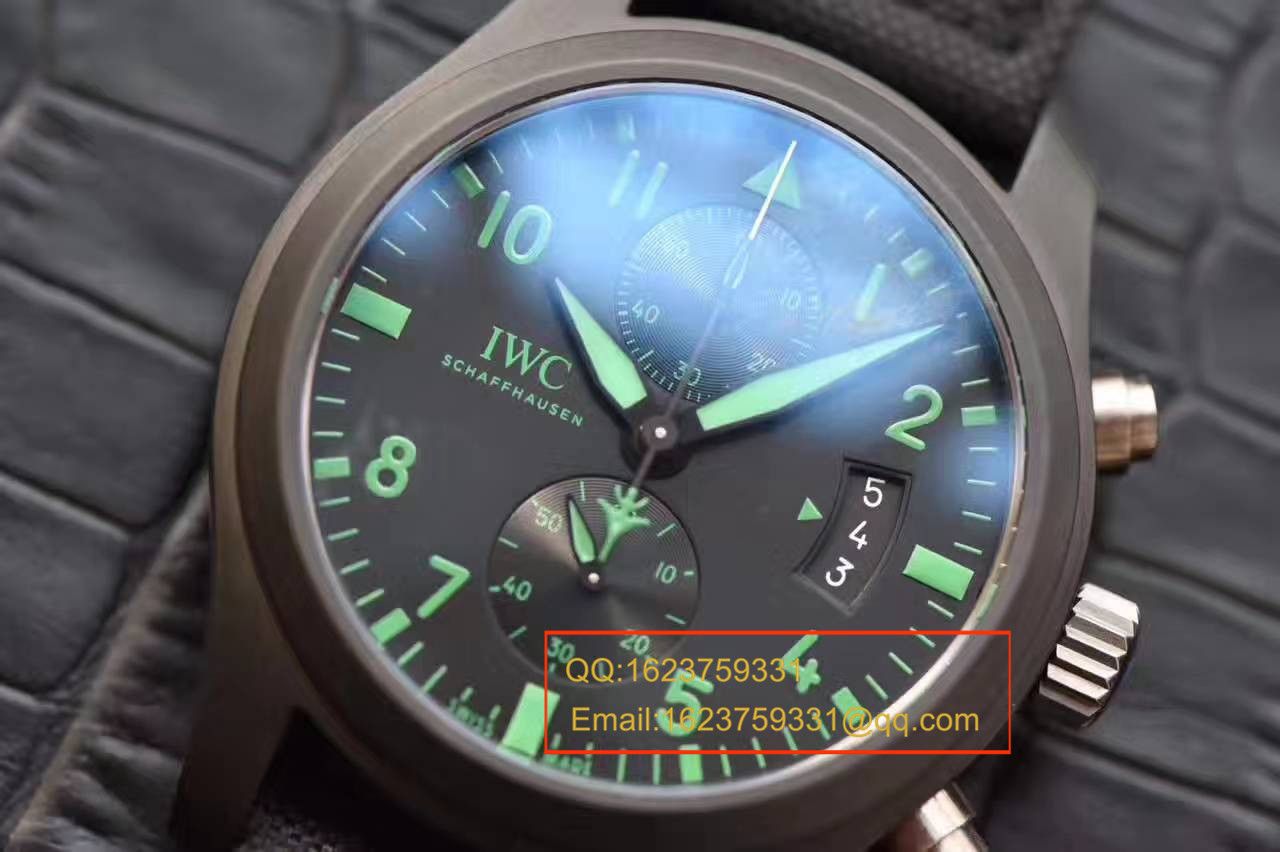 【HBBV6厂1:1复刻手表】万国飞行员系列TOP GUN海军陆战队专用IW388003绿色特别版腕表 
