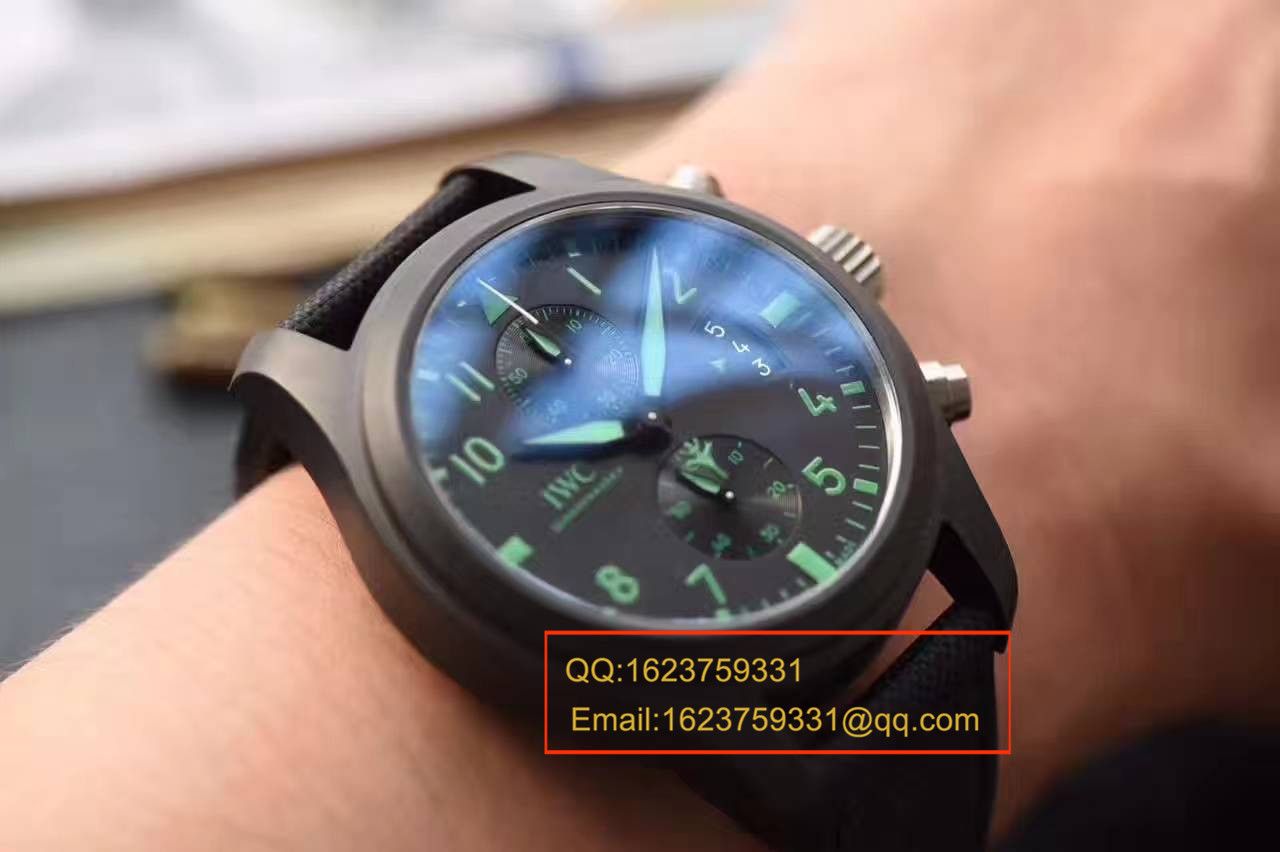 【HBBV6厂1:1复刻手表】万国飞行员系列TOP GUN海军陆战队专用IW388003绿色特别版腕表 