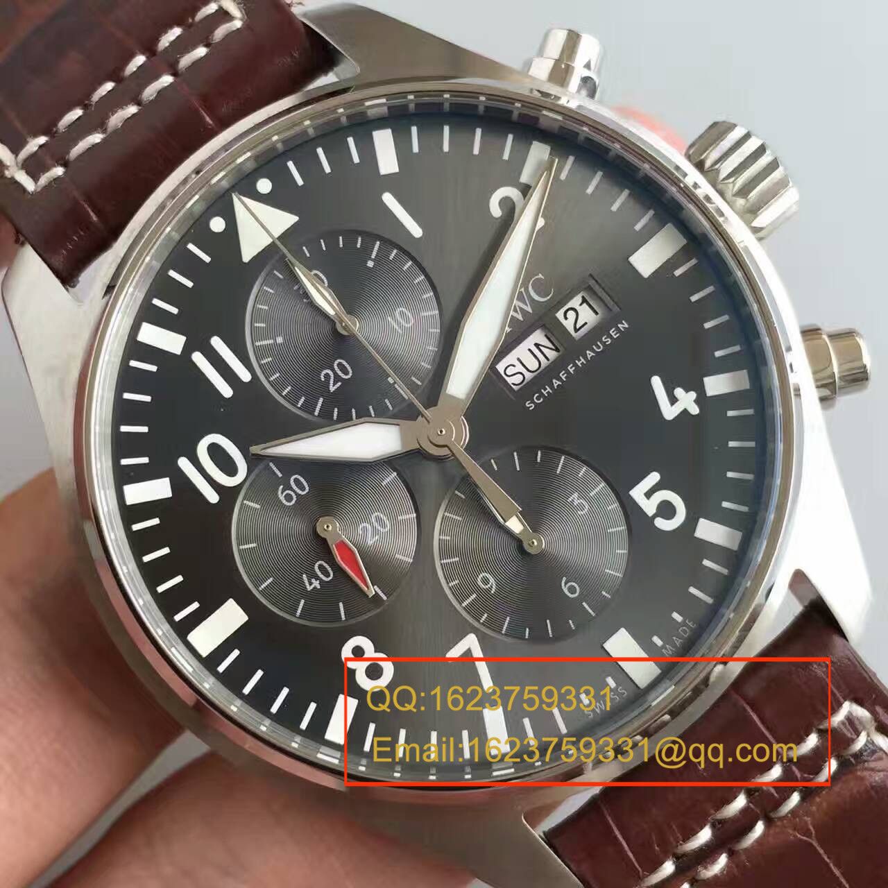 【ZF厂一比一复刻手表】万国CHRONOGRAPH飞行员系列IW377719腕表 皮带款 / WG136