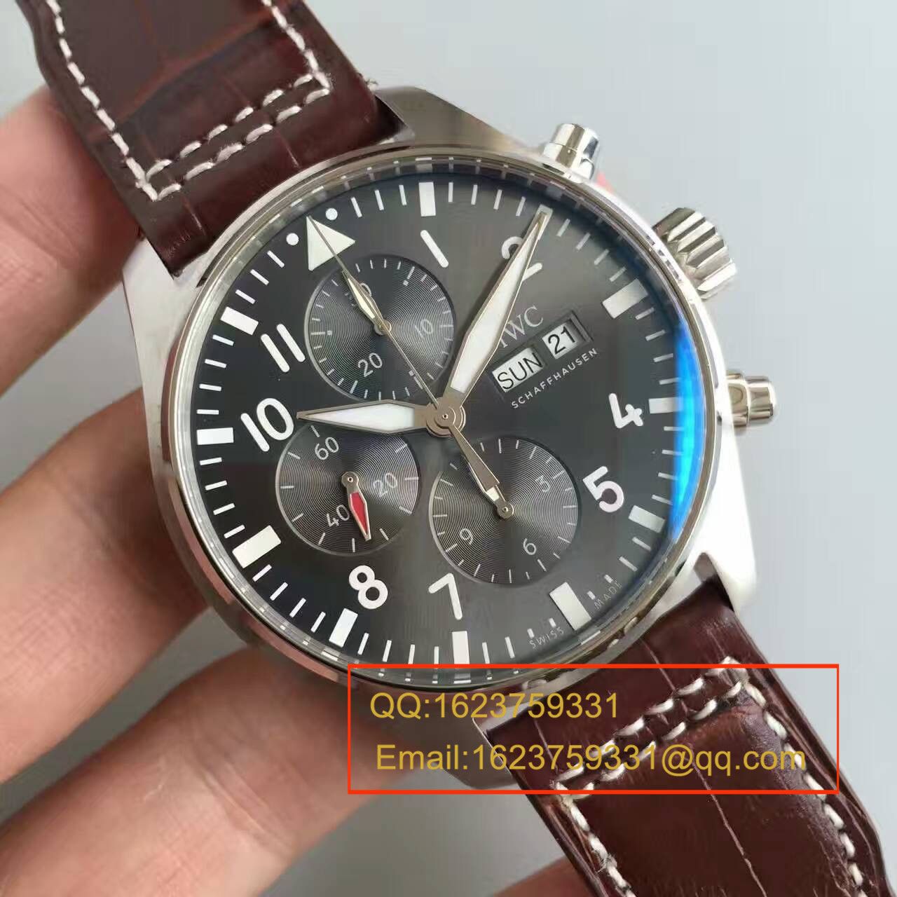 【ZF厂一比一复刻手表】万国CHRONOGRAPH飞行员系列IW377719腕表 皮带款 