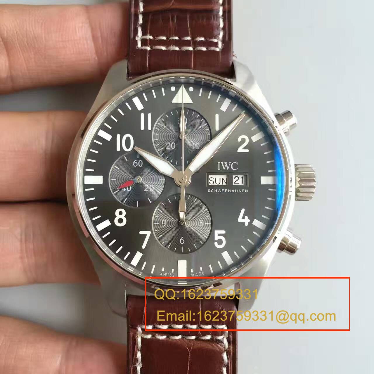 【ZF厂一比一复刻手表】万国CHRONOGRAPH飞行员系列IW377719腕表 皮带款 / WG136