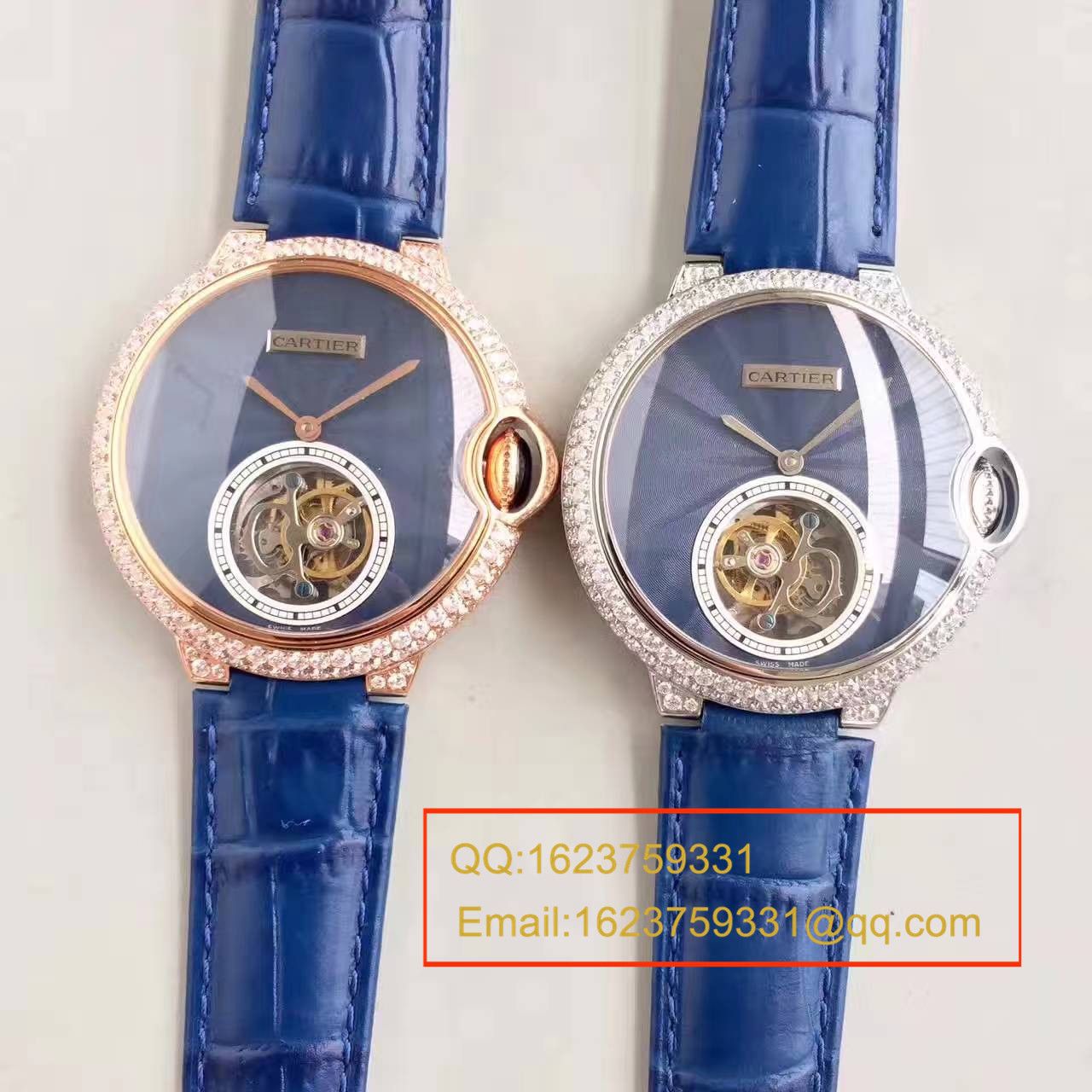 【TF厂一比一精仿手表】卡地亚CARTIER 蓝气球系列 扭索雕纹表盘 W6920105女士陀飞轮腕表 