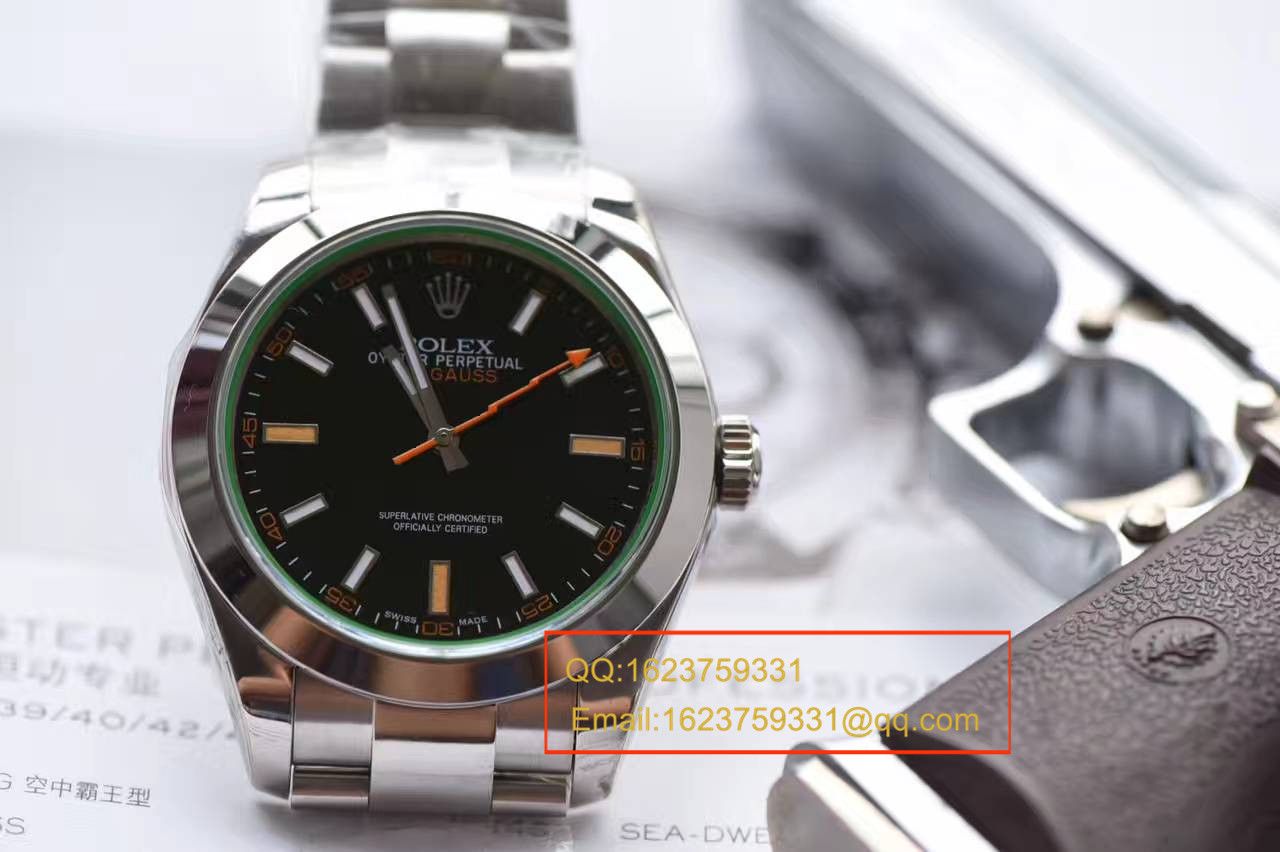 【N厂一比一超A高精仿手表】劳力士闪电闪电绿玻璃MILGAUSS 116400 最高版本 / RBA186