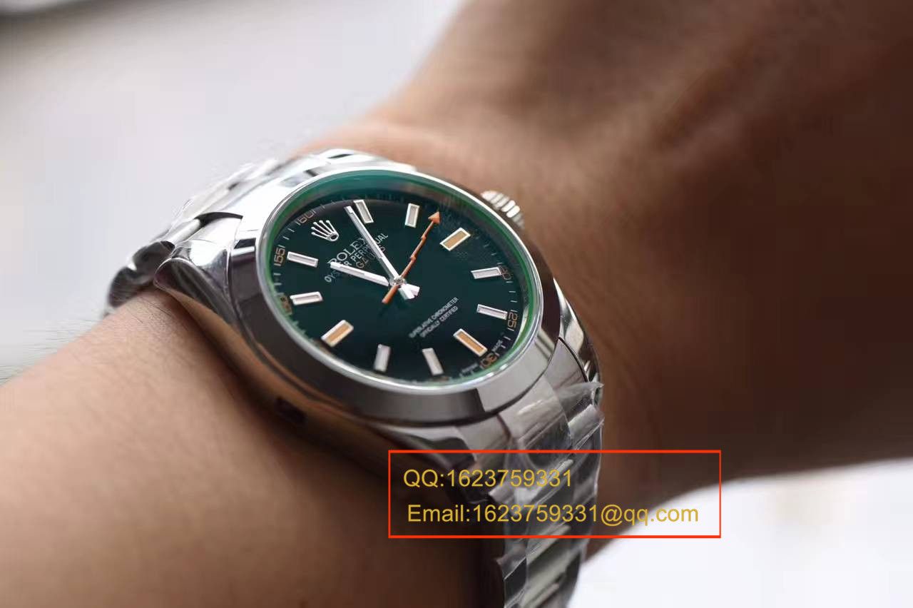 【N厂一比一超A高精仿手表】劳力士闪电闪电绿玻璃MILGAUSS 116400 最高版本 / RBA186
