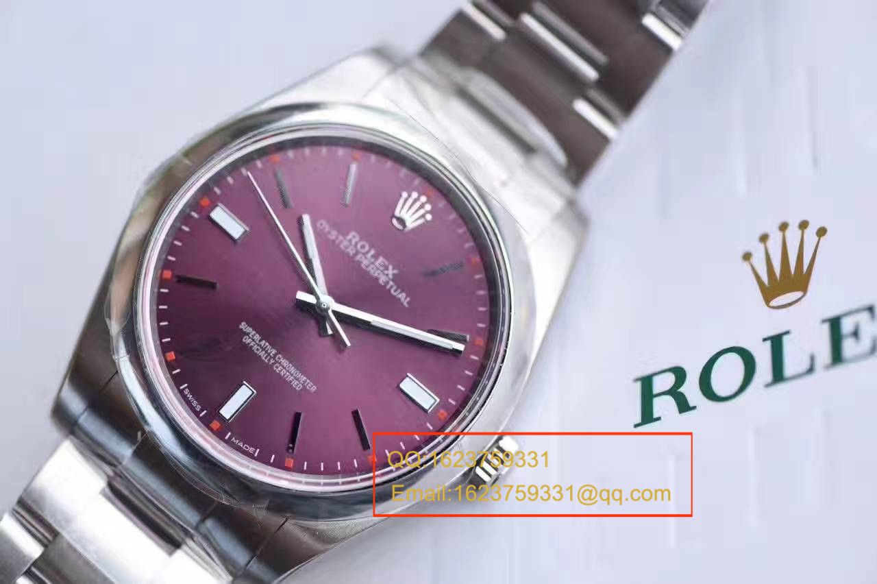 【JF厂顶级1:1复刻手表】劳力士蚝式恒动系列114300红葡萄色腕表 / R151