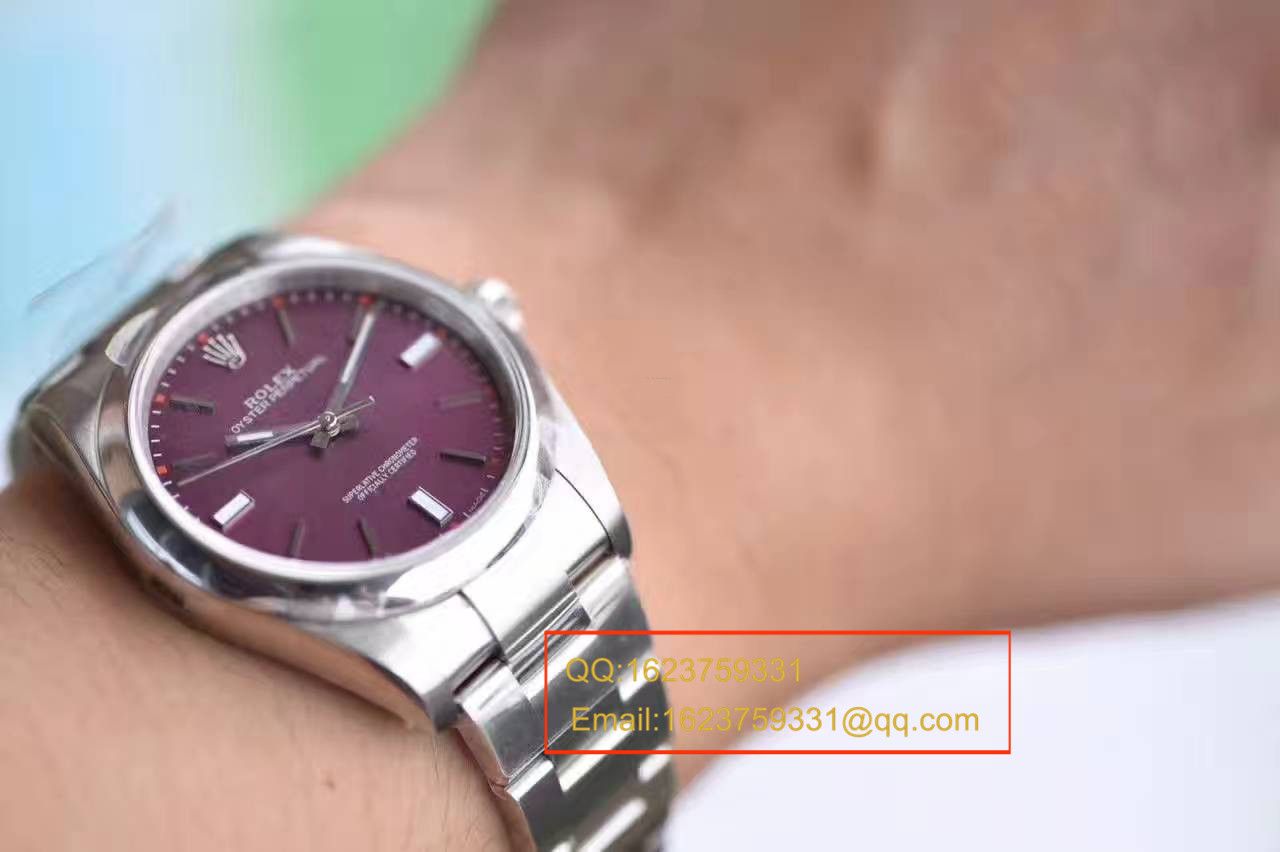 【JF厂顶级1:1复刻手表】劳力士蚝式恒动系列114300红葡萄色腕表 / R151