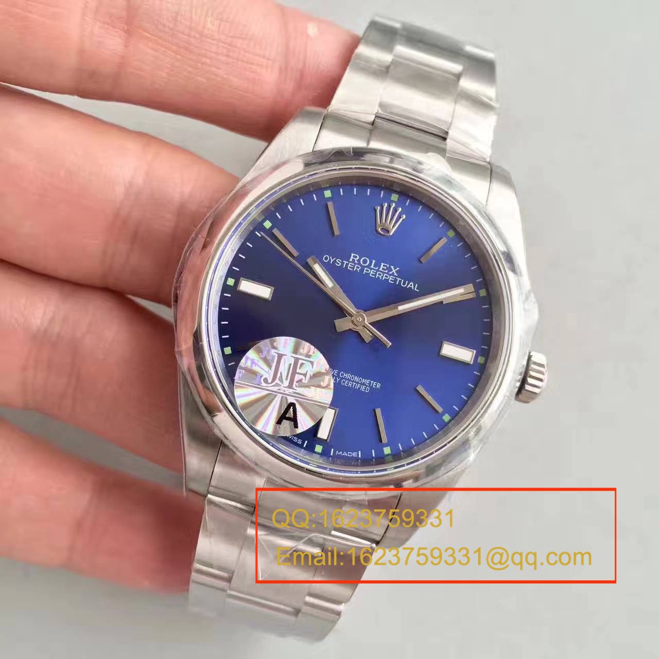 【JF厂1:1顶级复刻手表】劳力士蚝式恒动系列114300蓝盘腕表 / R150