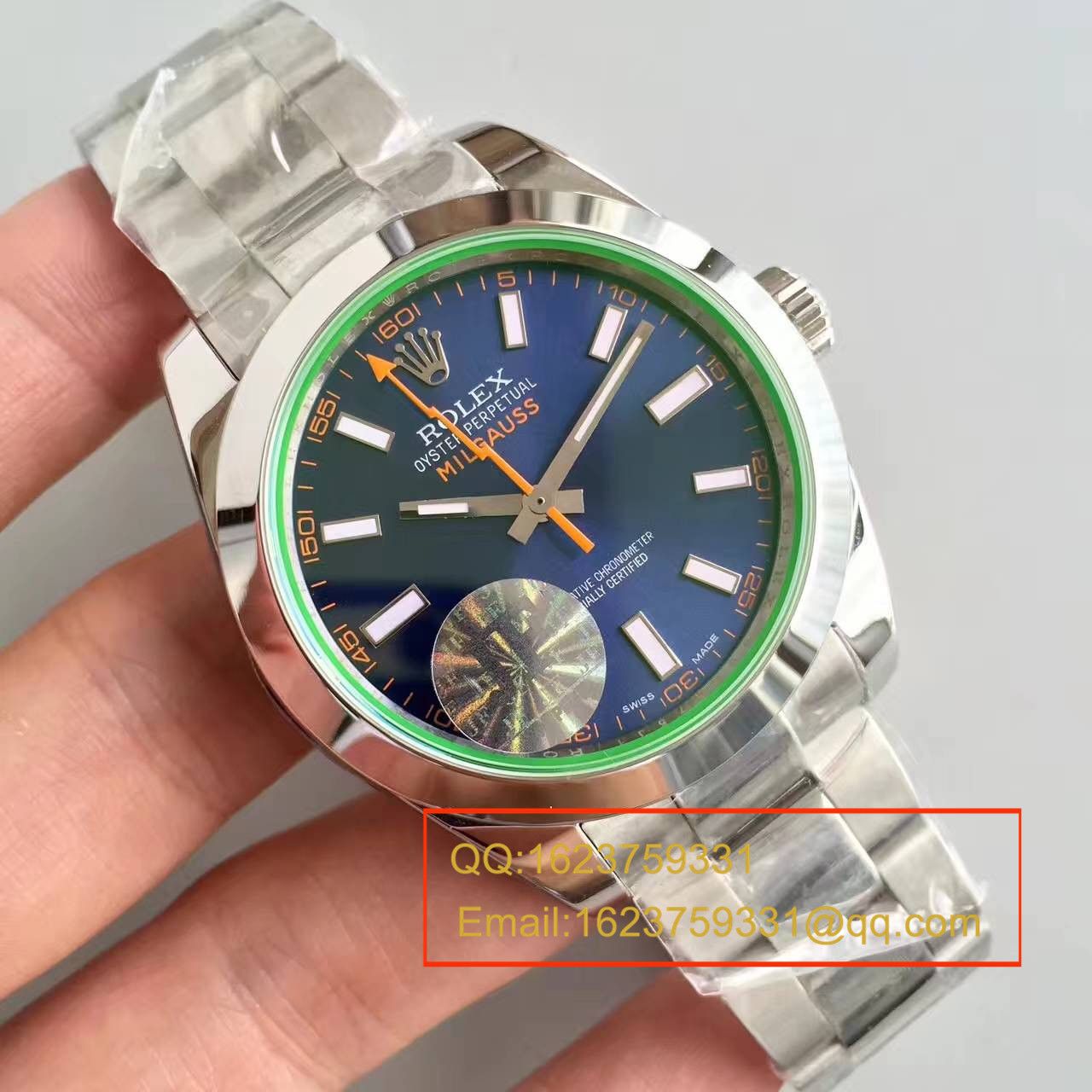 【JF厂1:1精仿手表】劳力士MILGAUSS系列116400-GV-72400蓝盘腕表《蓝色闪电》 / R001