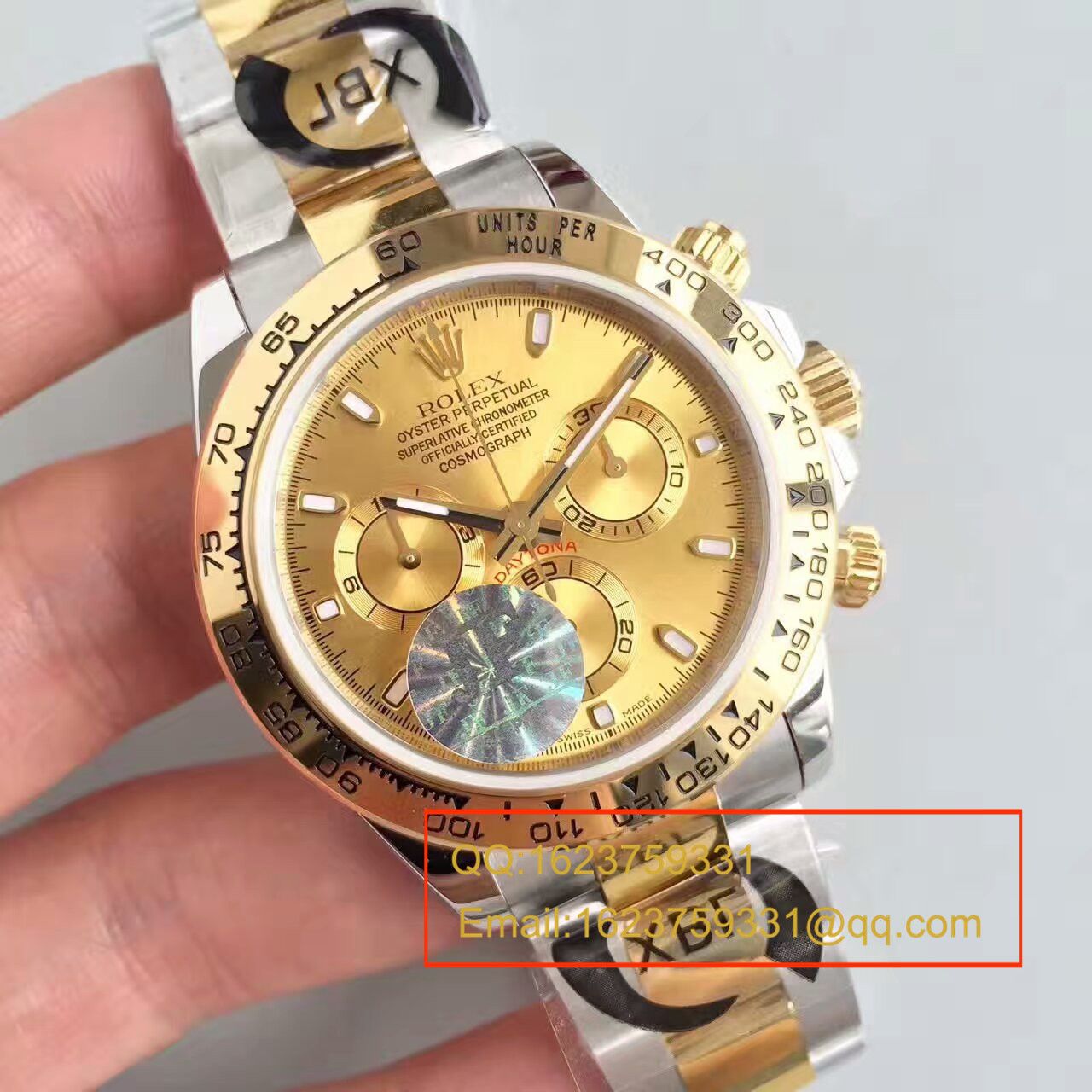 【JF厂1:1复刻高仿手表】劳力士宇宙计型迪通拿系列116508金盘腕表 / R129