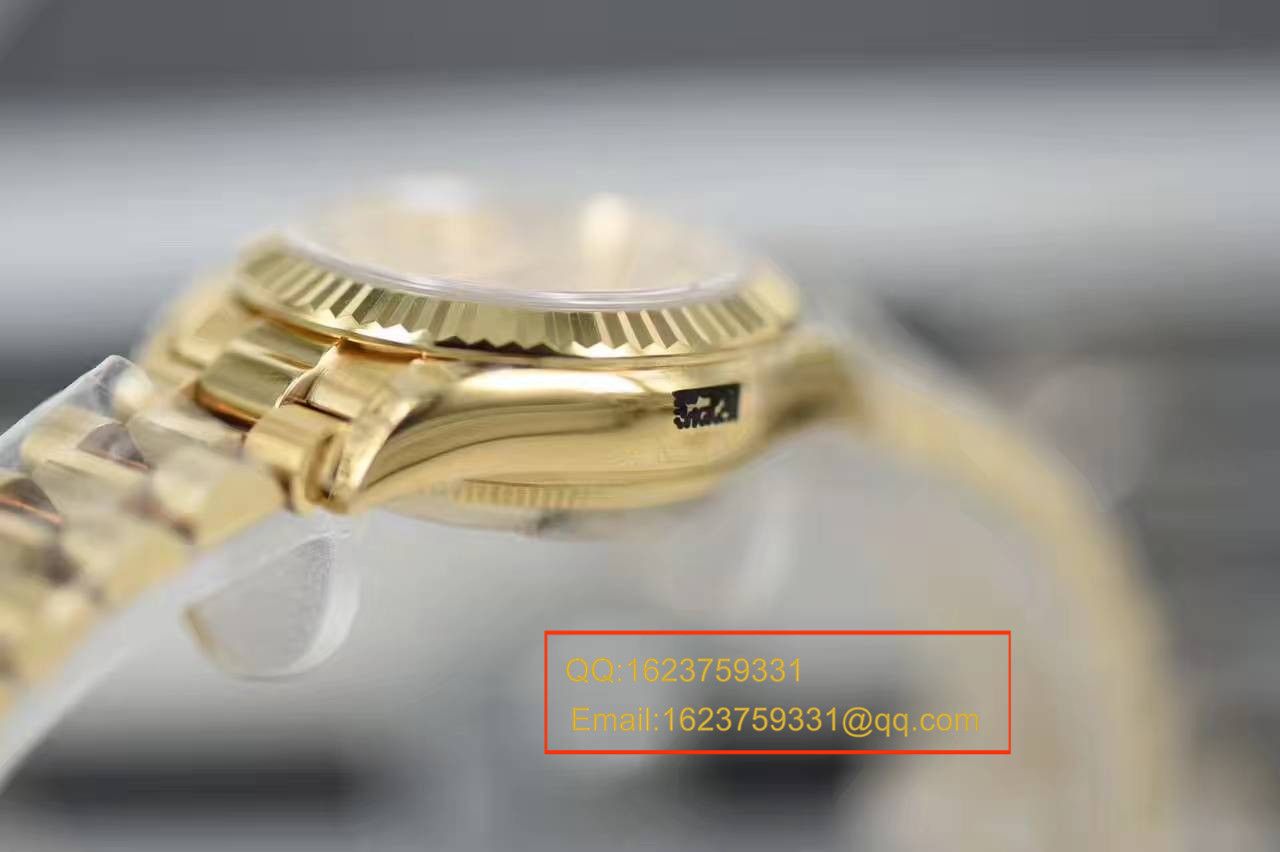 【SY厂一比一顶级复刻手表】劳力士女装日志型系列279178香槟色镶钻腕表 / R185