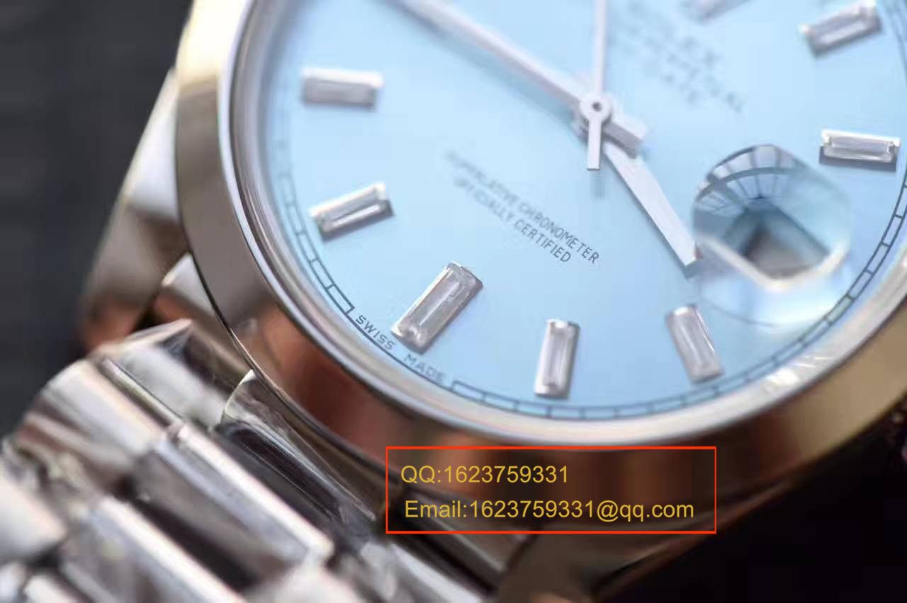 【台湾厂一比一超A高仿手表】劳力士星期日历型系列228239黑色表盘钻钉腕表 