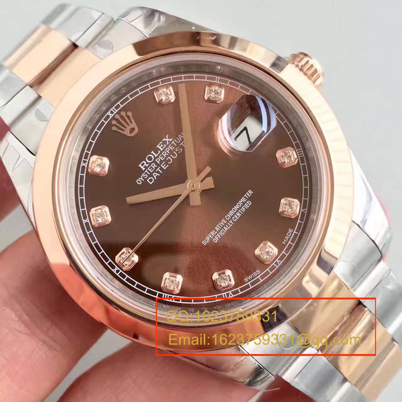 【NOOB厂一比一超A高仿手表】劳力士日志型系列126301巧克力色盘纪念型表带腕表 / R162