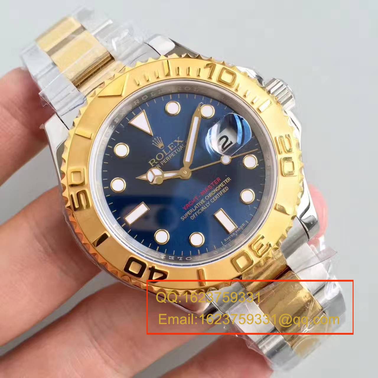 【JF厂顶级复刻手表】劳力士游艇名仕型系列16623蓝盘男士机械腕表 / R038