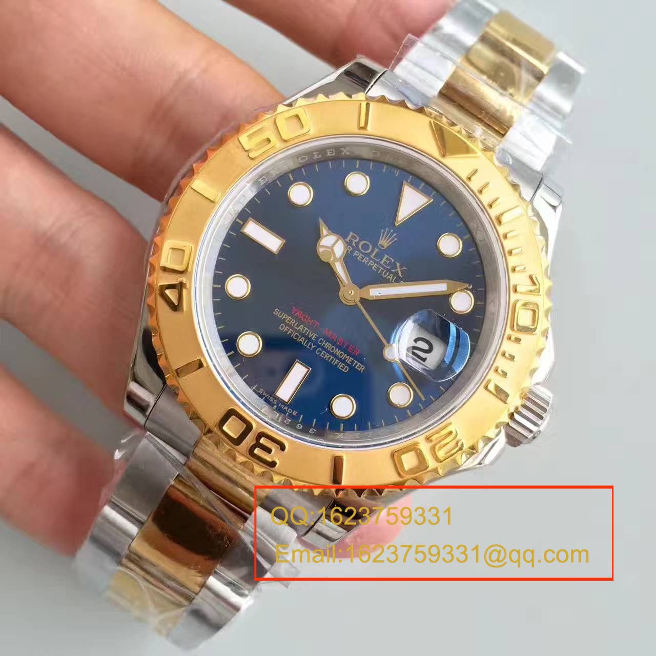 【JF厂顶级复刻手表】劳力士游艇名仕型系列16623蓝盘男士机械腕表 / R038