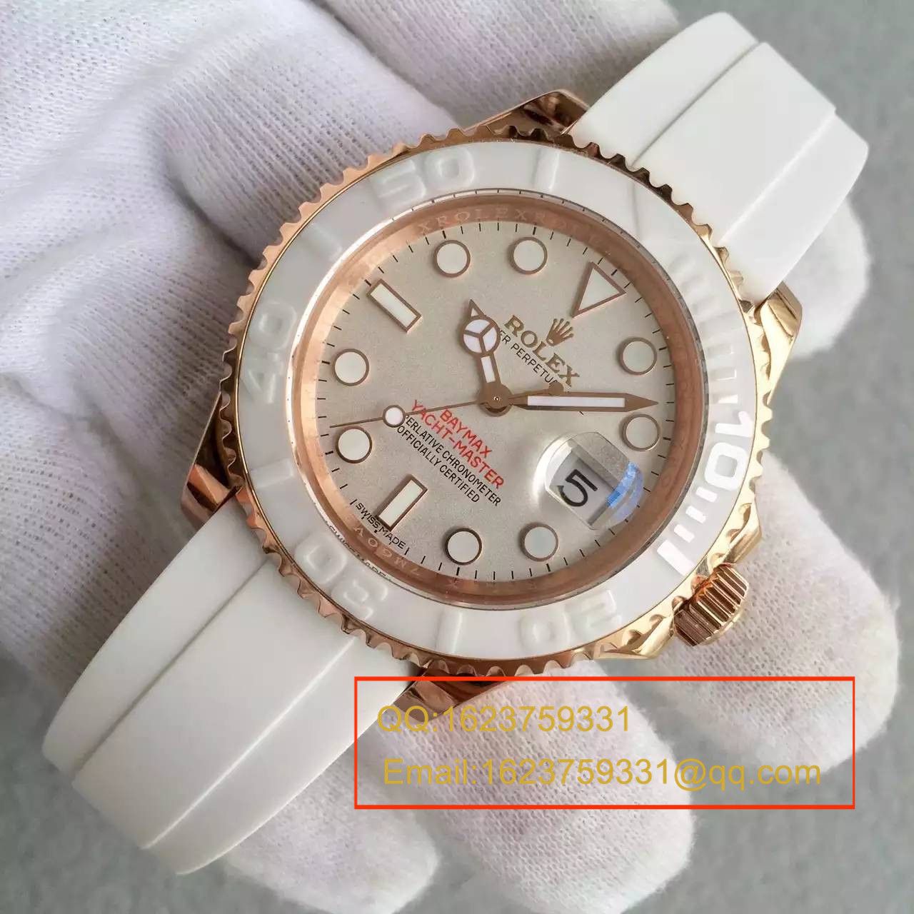 【NOOB厂一比一高仿手表】劳力士劳力士游艇名仕型系列116655-Oysterflex bracelet白盘腕表 