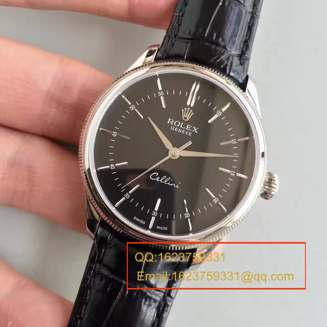 【MK一比一超A高仿手表】劳力士切利尼系列50509黑盘黑带机械腕表 