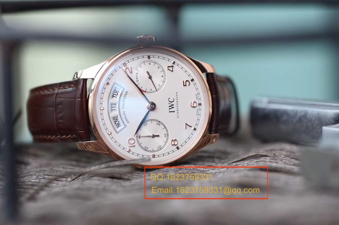【YL厂一比一超A高仿手表】万国葡萄牙年历腕表系列IW503504万国年历玫瑰金腕表 