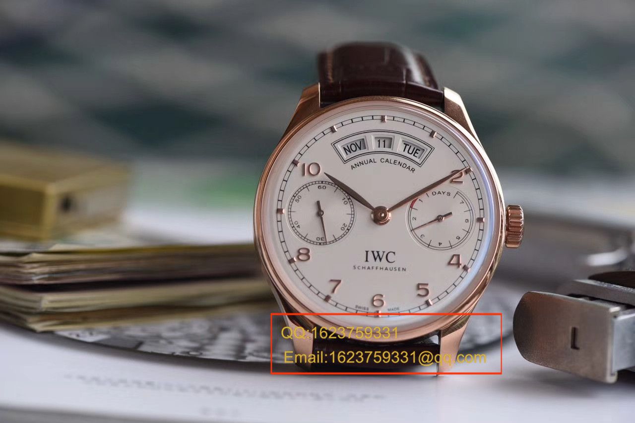 【YL厂一比一超A高仿手表】万国葡萄牙年历腕表系列IW503504万国年历玫瑰金腕表 