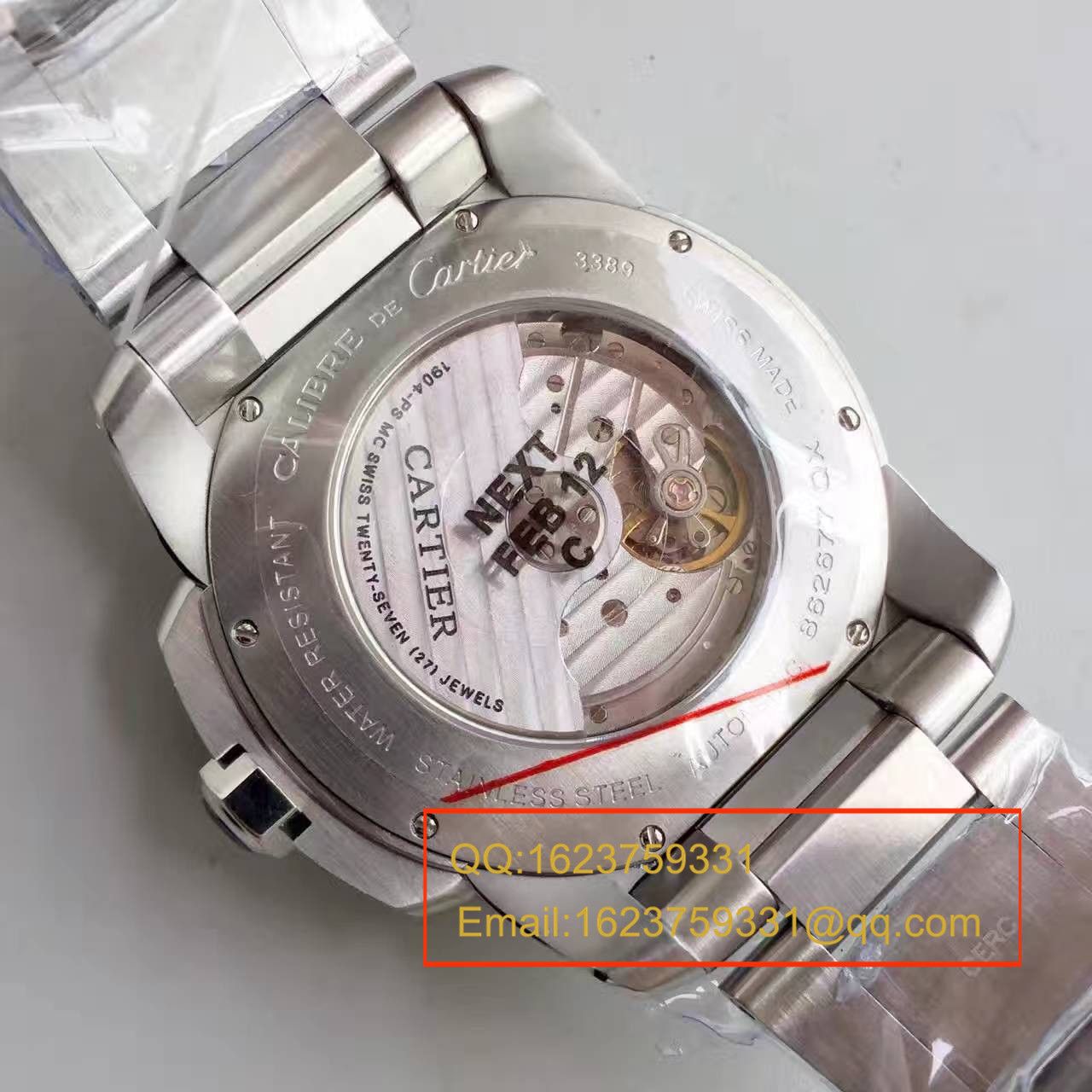 【JF厂顶级1:1复刻手表】卡地亚 CALIBRE DE CARTIER 系列 W7100016 腕表 精钢表带 / KDY024