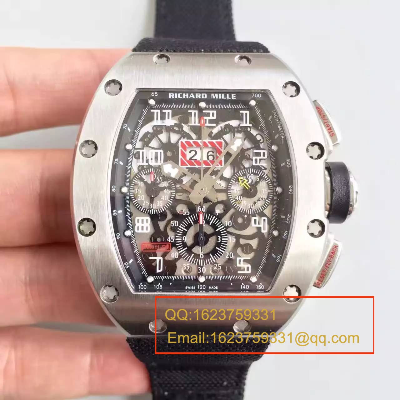 【RM一比一超A精仿手表】理查德.米勒男士系列RM 011 FLYBACK CHRONOGRAPH腕表 