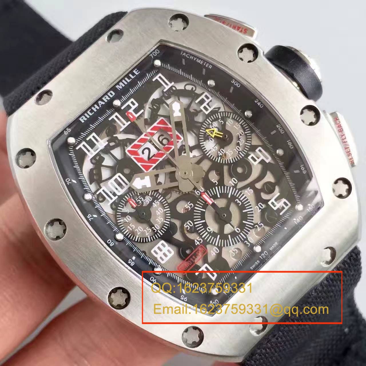 【RM一比一超A精仿手表】理查德.米勒男士系列RM 011 FLYBACK CHRONOGRAPH腕表 