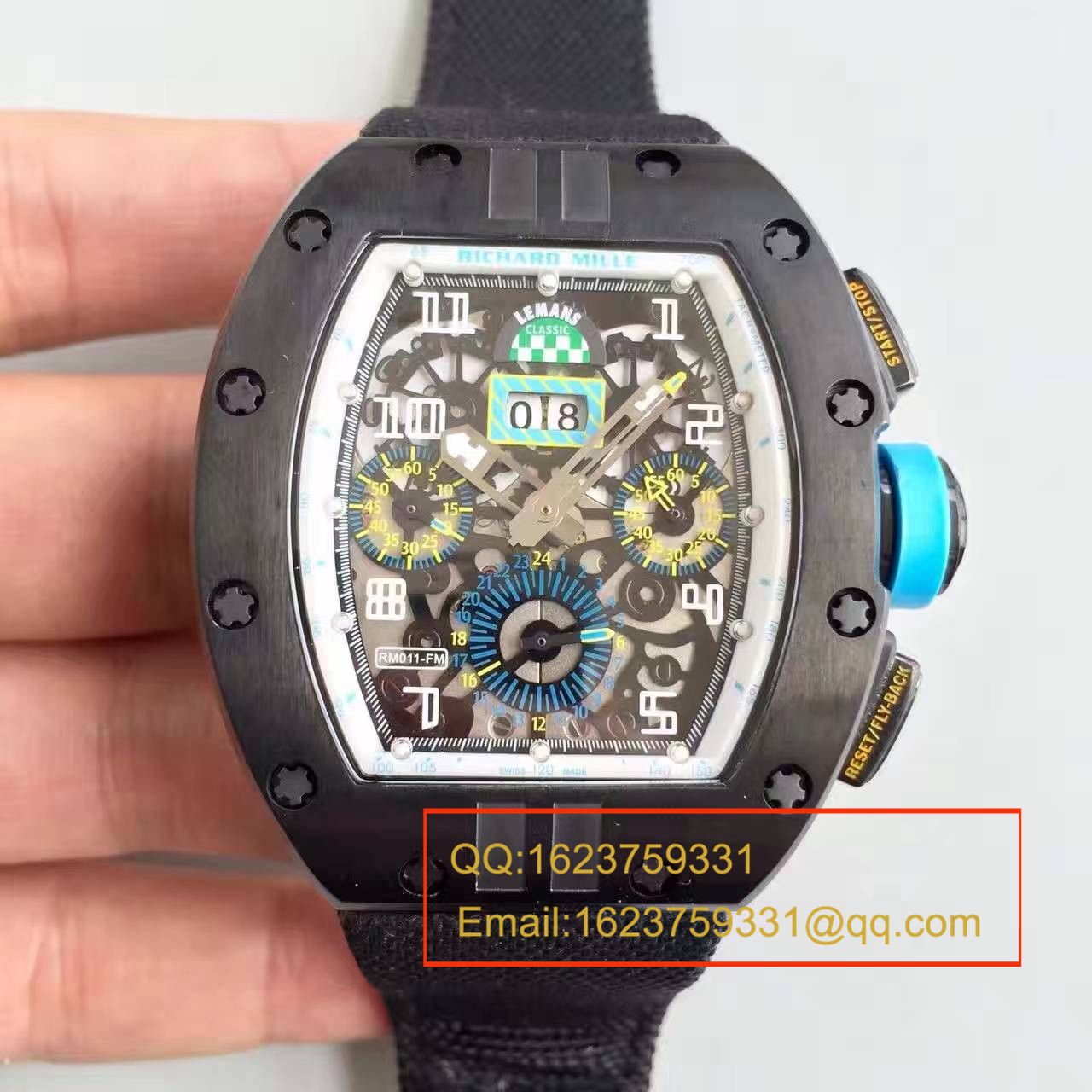 【RM一比一超A精仿手表】理查德.米勒男士系列RM 011 FLYBACK CHRONOGRAPH腕表 