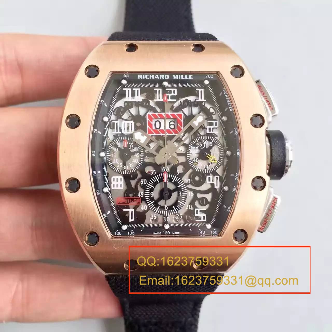 【RM一比一超A精仿手表】理查德.米勒男士系列RM 011 FLYBACK CHRONOGRAPH腕表 