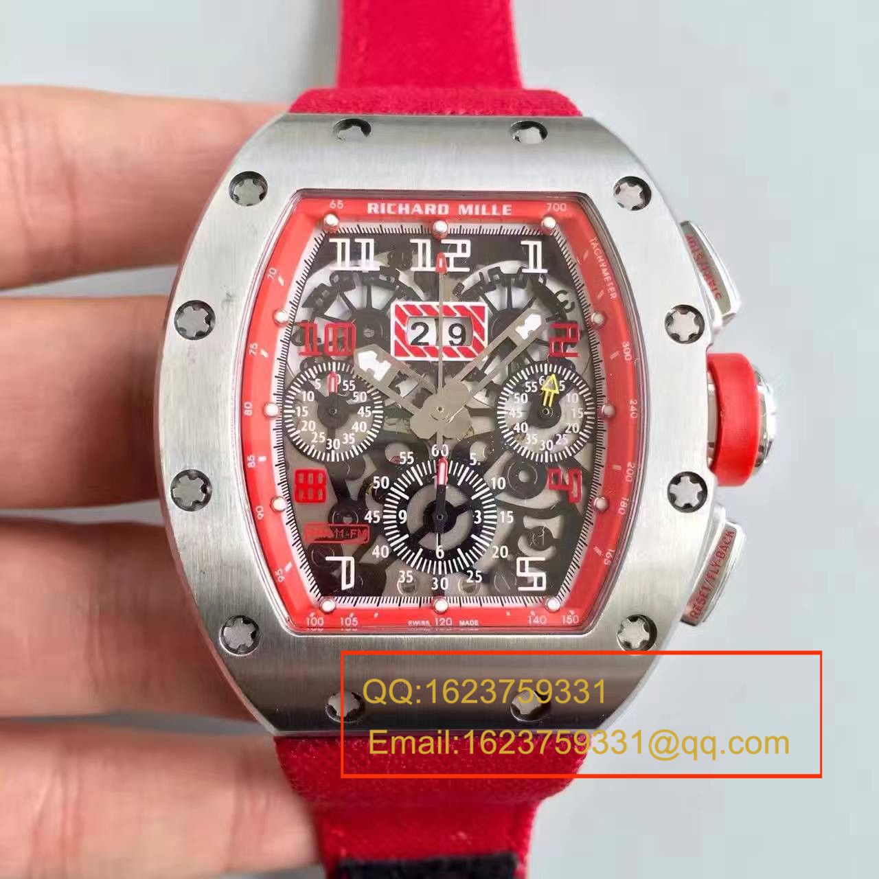 【RM一比一超A精仿手表】理查德.米勒男士系列RM 011 FLYBACK CHRONOGRAPH腕表 