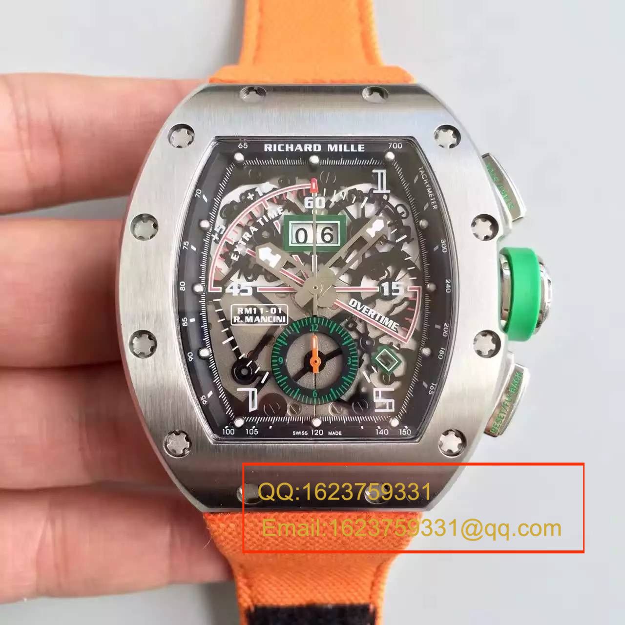 【RM一比一超A精仿手表】理查德.米勒男士系列RM 011 FLYBACK CHRONOGRAPH腕表 