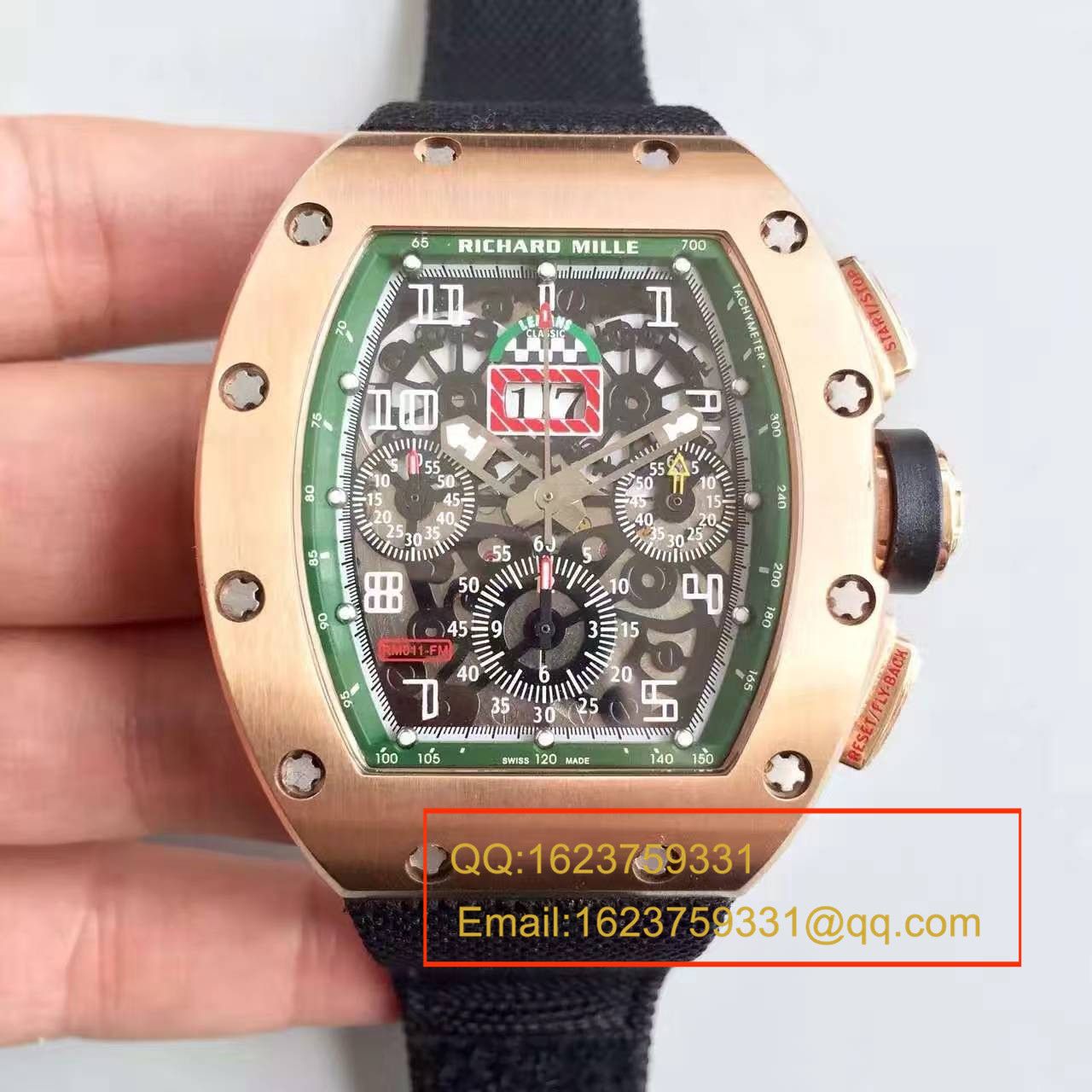 【RM一比一超A精仿手表】理查德.米勒男士系列RM 011 FLYBACK CHRONOGRAPH腕表 