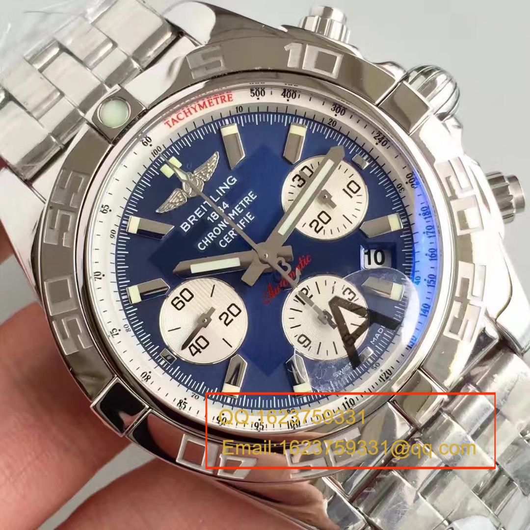【JF厂一比一精仿手表】百年灵机械计时系列AB011011/C788(Pilot飞行员精钢表链)腕表 