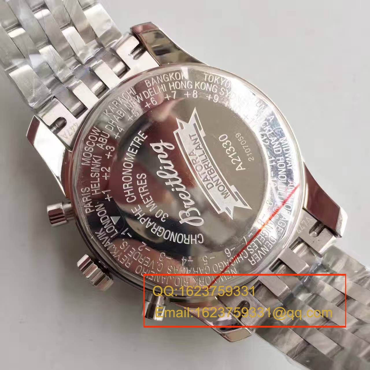 【JF1:1超A高精仿手表】百年灵蒙柏朗计时系列A2133012-B571蓝盘腕表 / BL042
