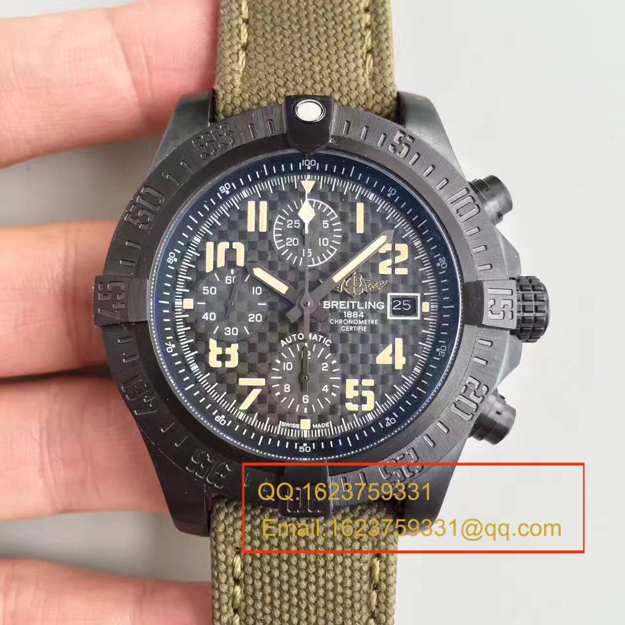 【GF1:1超A精仿手表】百年灵美军专用定制版复仇者Breitling USA military avenger II carbon fiber 