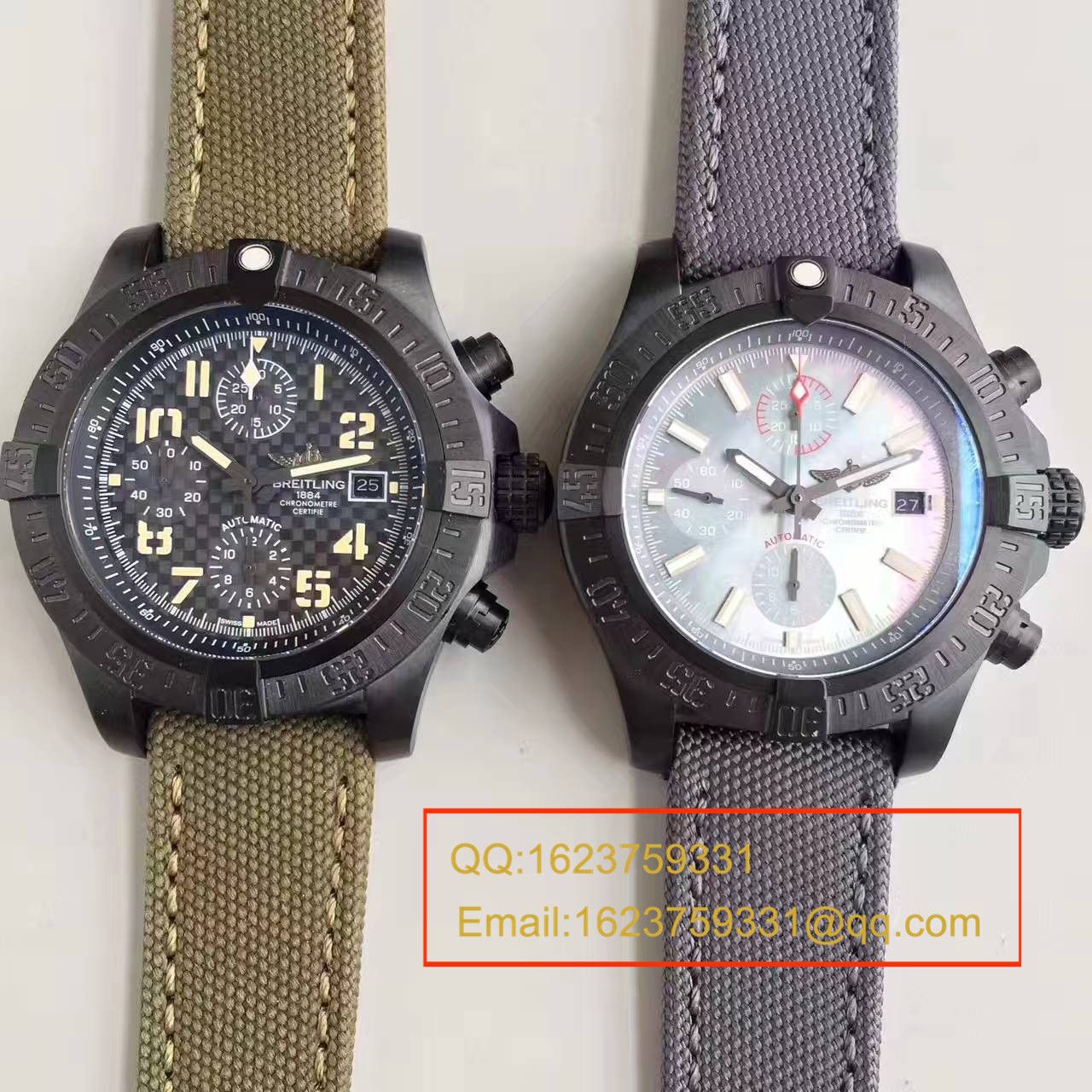 【GF1:1超A精仿手表】百年灵美军专用定制版复仇者Breitling USA military avenger II carbon fiber 