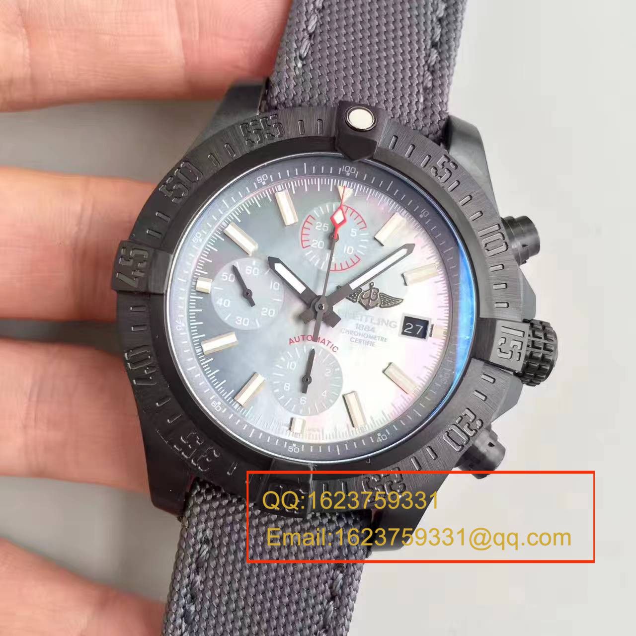 【GF1:1超A精仿手表】百年灵美军专用定制版复仇者Breitling USA military avenger II carbon fiber / BL012