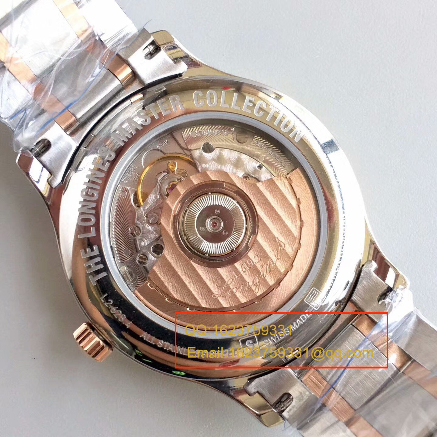 【KZ一比一顶级复刻手表】浪琴名匠系列L2.628.8.78.3间玫瑰金钢带版本腕表 