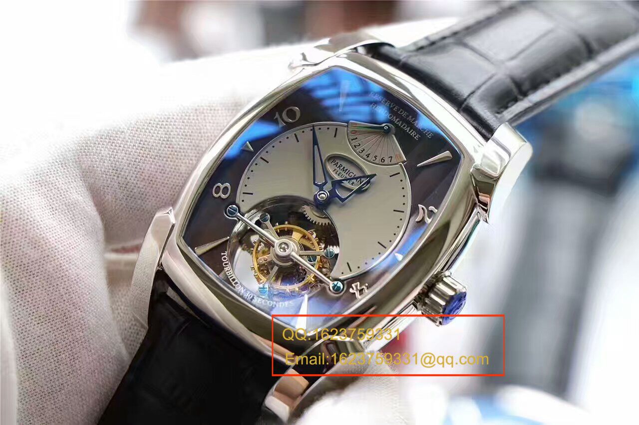 【视频评测BM1:1精高仿手表】帕玛强尼TOURBILLON系列PF011255.01陀飞轮腕表 / PM014