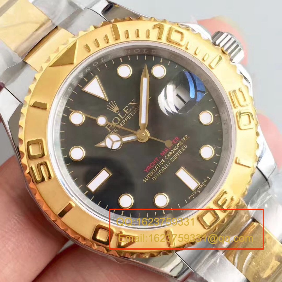 【JF厂一比一复刻手表】劳力士游艇名仕型系列16623黑贝母盘腕表 