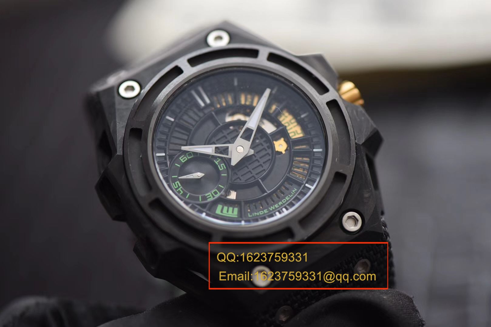 【XF厂一比一超A高仿手表】瑞士钟表制造商 Linde Werdelin （林德维纳）SPIDOLITE TECH GREEN watch / 林德维纳LDWBA01