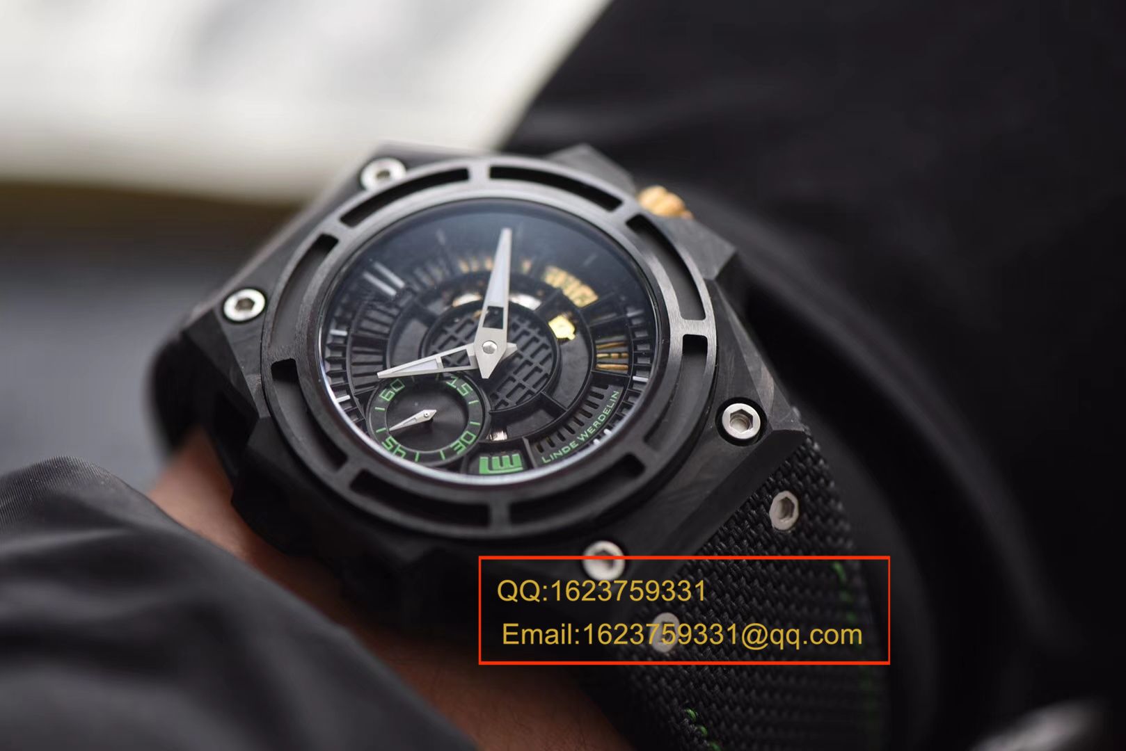 【XF厂一比一超A高仿手表】瑞士钟表制造商 Linde Werdelin （林德维纳）SPIDOLITE TECH GREEN watch / 林德维纳LDWBA01