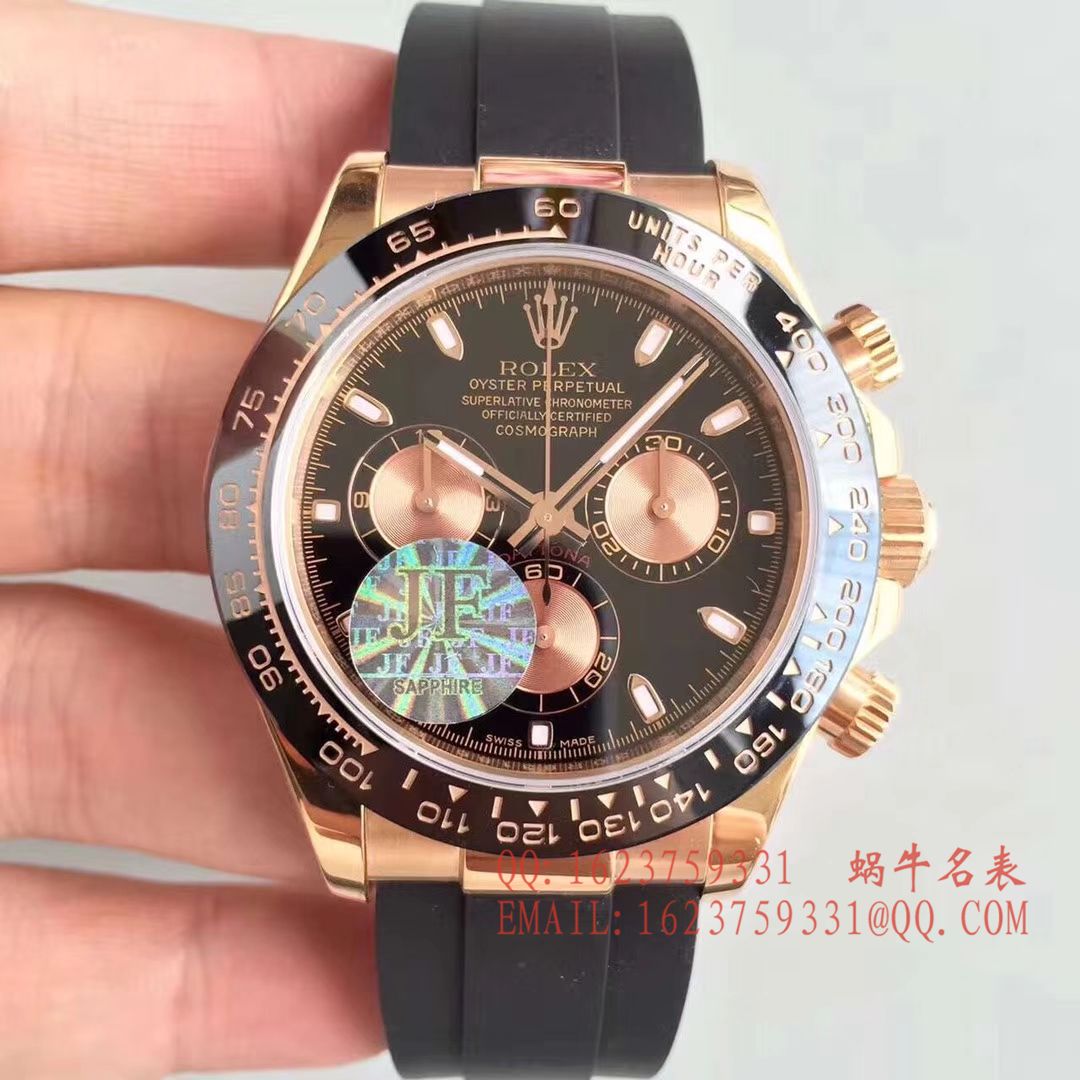 【JF1:1顶级复刻高仿手表】劳力士宇宙计型迪通拿系列116515LN-L(FC) 咖啡面机械腕表 / R009
