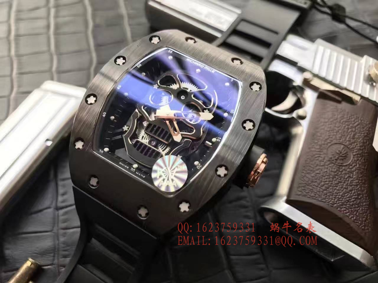 【视频解析】1:1超A精仿KV出品顶级版理查德米勒骷髅头RM 52系列手表 / R007