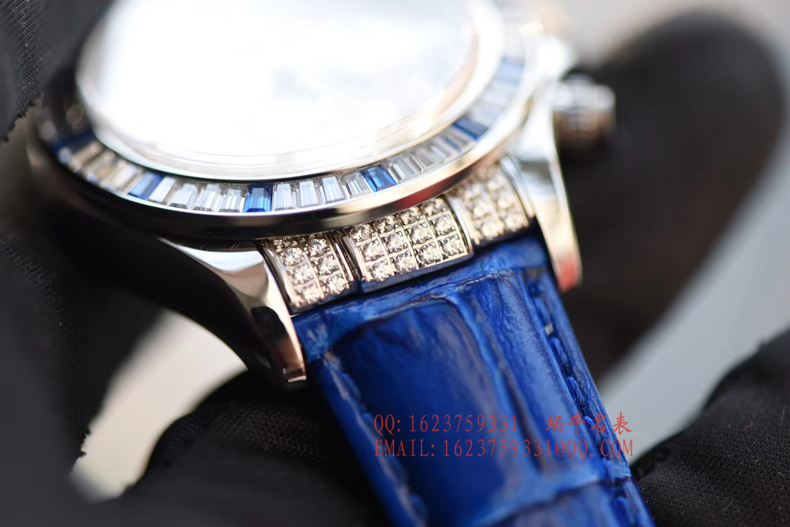 【台湾一比一高仿手表】劳力士宇宙计型迪通拿系列116599 12sa密镶钻表面配蓝珐琅罗马数字腕表 